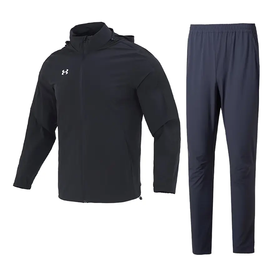 

Повседневный спортивный костюм мужской Under Armour, комплект (черный топ + сине-серые брюки)