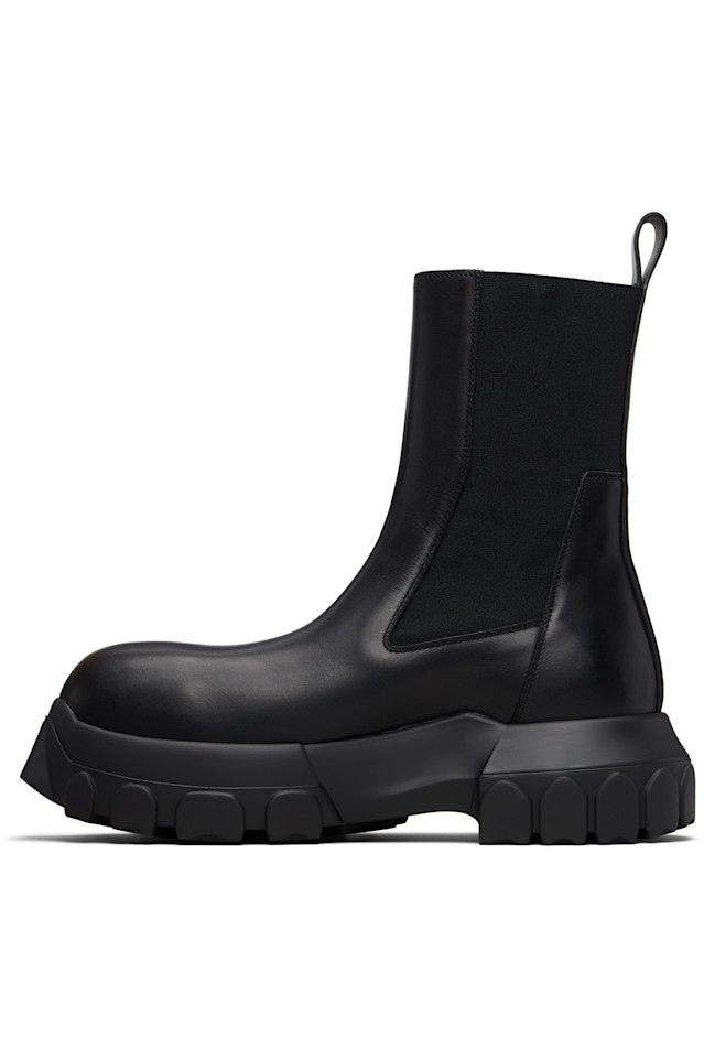 Темпл битл бозо тракторные ботинки Rick Owens, черный — фото 3