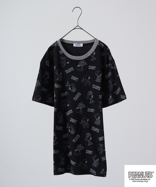 

Футболка с коротким рукавом, принт Снупи (Peanuts), черная