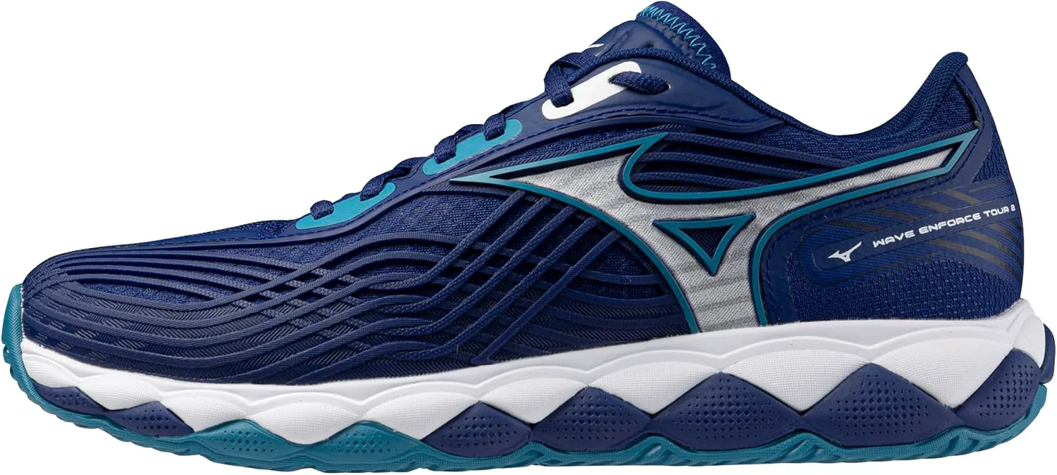 Мужские теннисные кроссовки Mizuno Wave Enforce Tour 2 AC, сине-белый