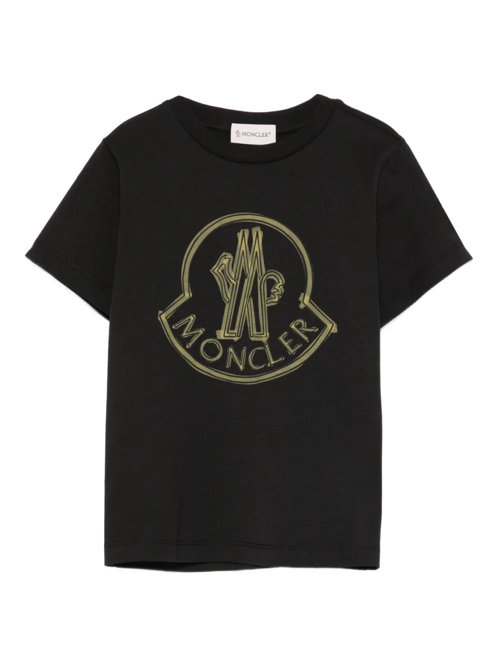 

Футболка с логотипом Moncler Enfant, черный