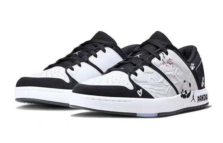 Кроссовки Air Jordan Nu Retro 1 Low, белый/черный — фото 3