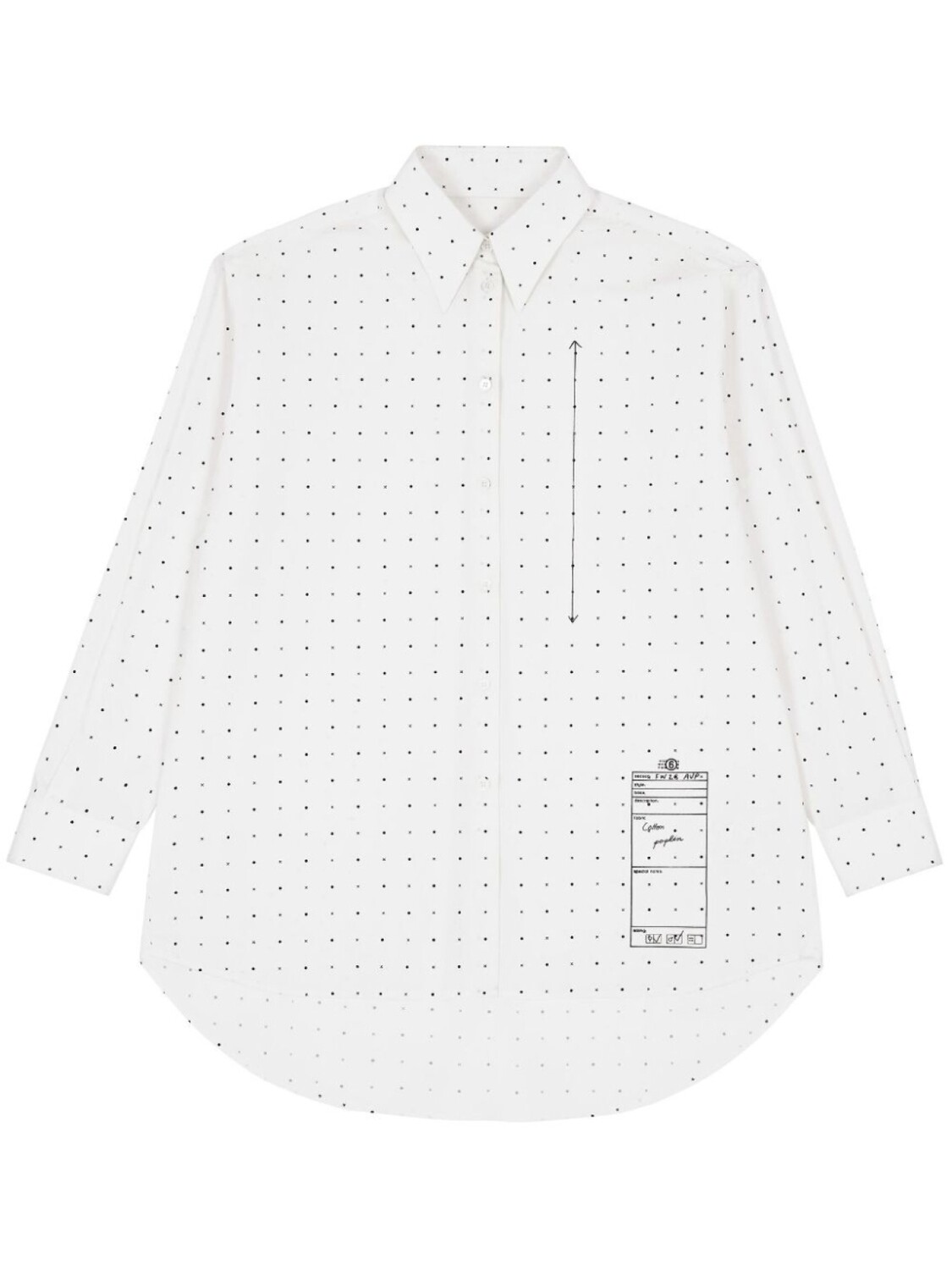 

MM6 Maison Margiela рубашка в горох, белый
