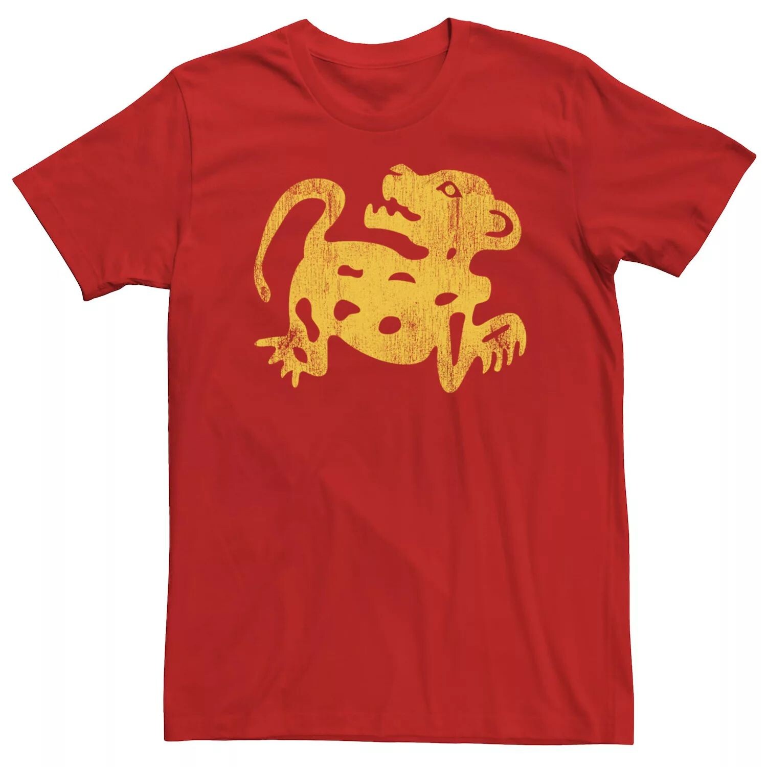 

Мужская футболка Hidden Temple Yellow Jaguar с эффектом потертости Licensed Character