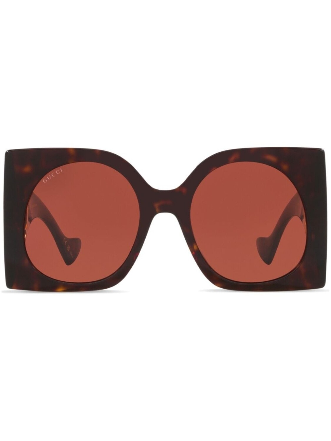 

Gucci Eyewear солнцезащитные очки в прямоугольной оправе, коричневый