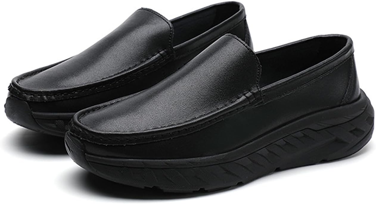 

Мужские кожаные туфли Aceptolcom с противоскользящей подошвой, удобной поддержкой свода, легкие, устойчивые к скольжению, на быстрой шнуровке, черный