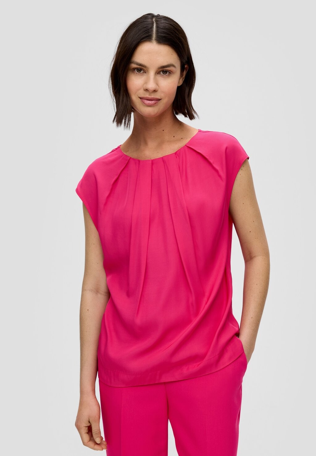 

Блузка MIT FALTEN-DETAIL s.Oliver BLACK LABEL, цвет pink