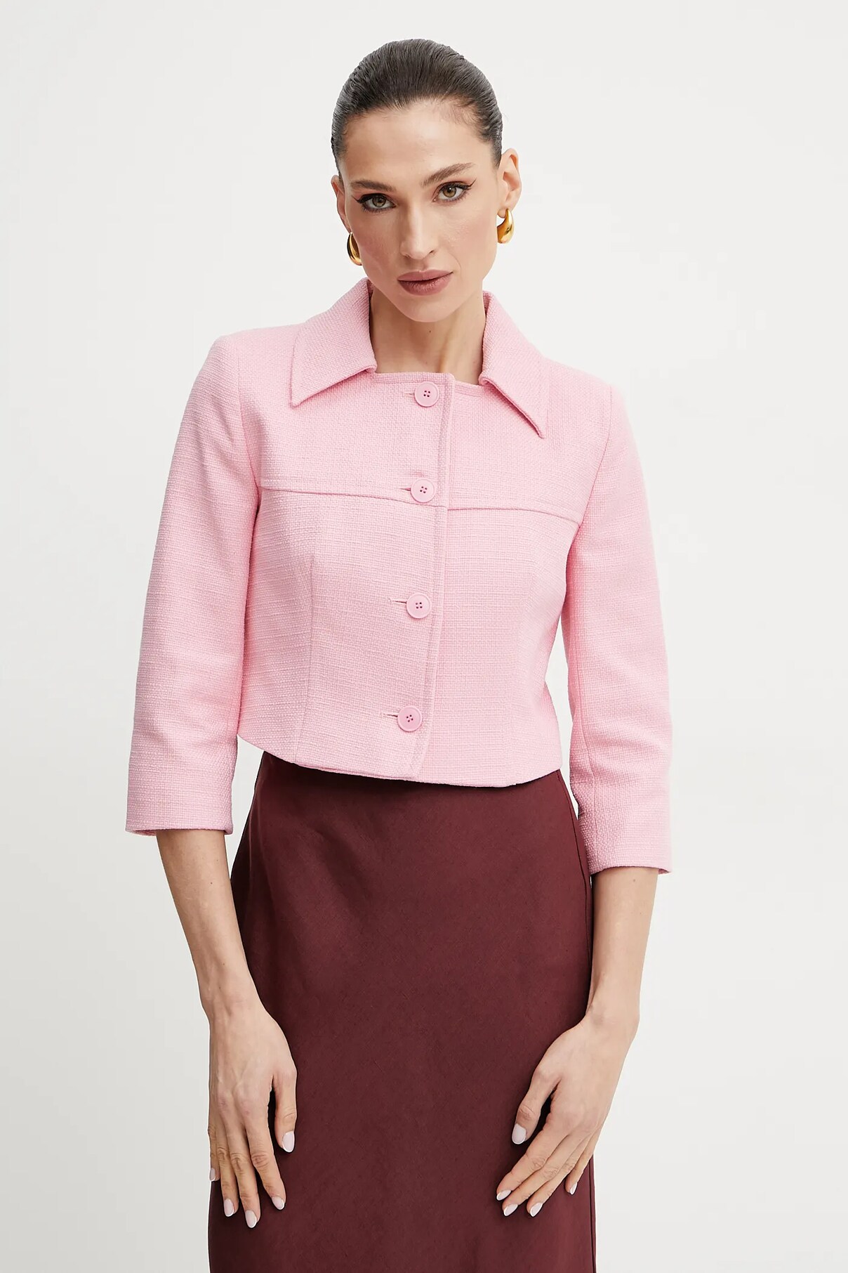 

Куртка из хлопка Weekend Max Mara, розовый