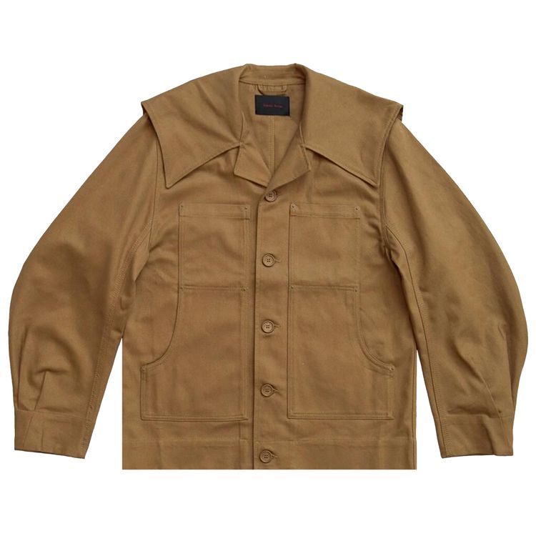

Куртка Simone Rocha Puff Sleeve Sailor Collar Workwear Jacket 'Natural', желто-коричневый