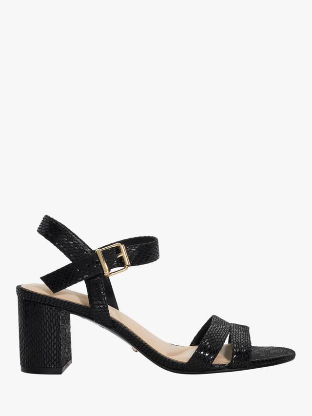 Сандалии Merisa Wide Fit на устойчивом каблуке Dune London, Black