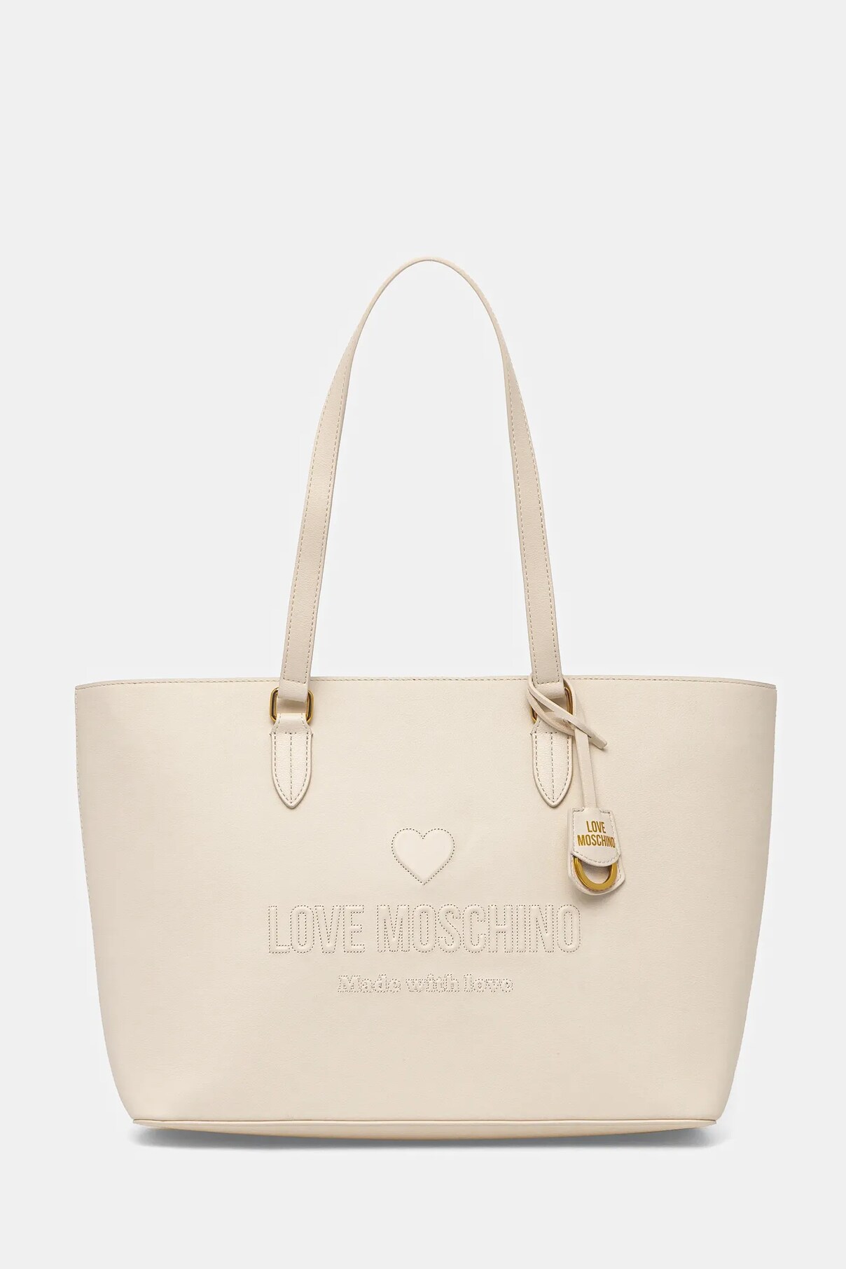 

Кожаная сумка Love Moschino, бежевый