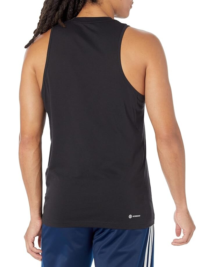 

Футболка Adidas Training Essentials Feel Ready Logo Sleeveless Tee, черный/белый