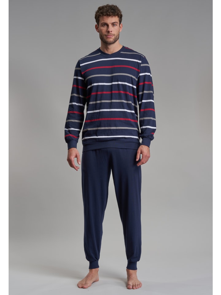 

Götzburg Мужская пижама Midtown в темно-синюю полоску