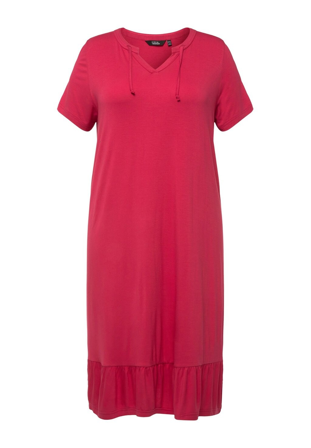 

Платье из джерси SPLIT NECK SHORT SLEEVE MIDI Ulla Popken, роза