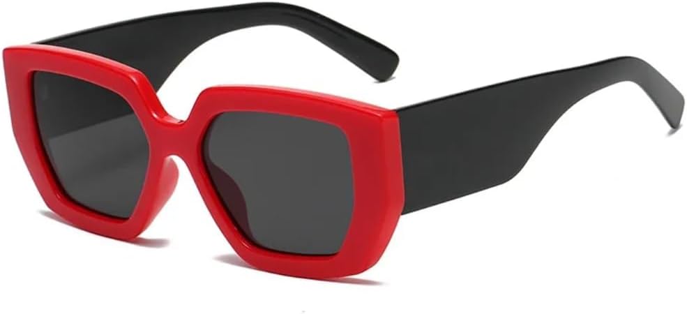 

Солнцезащитные очки для мужчин и женщин - защита UV400 - широкие дужки, большая оправа, черный и зеленый цвет, для занятий спортом на открытом воздухе и вождения DSVIGF, Red