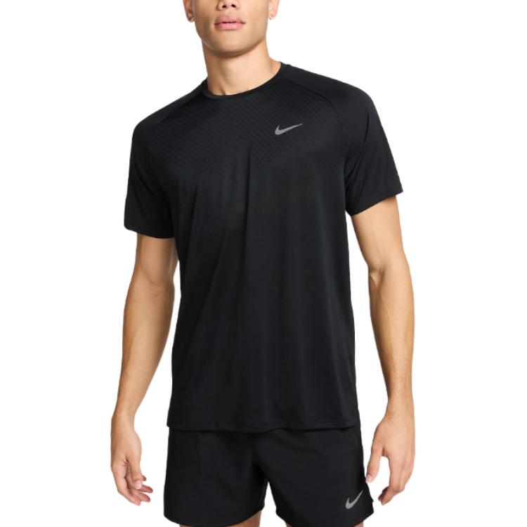

Мужская футболка для бега Stride Dri FIT Adv с короткими рукавами Nike, черный