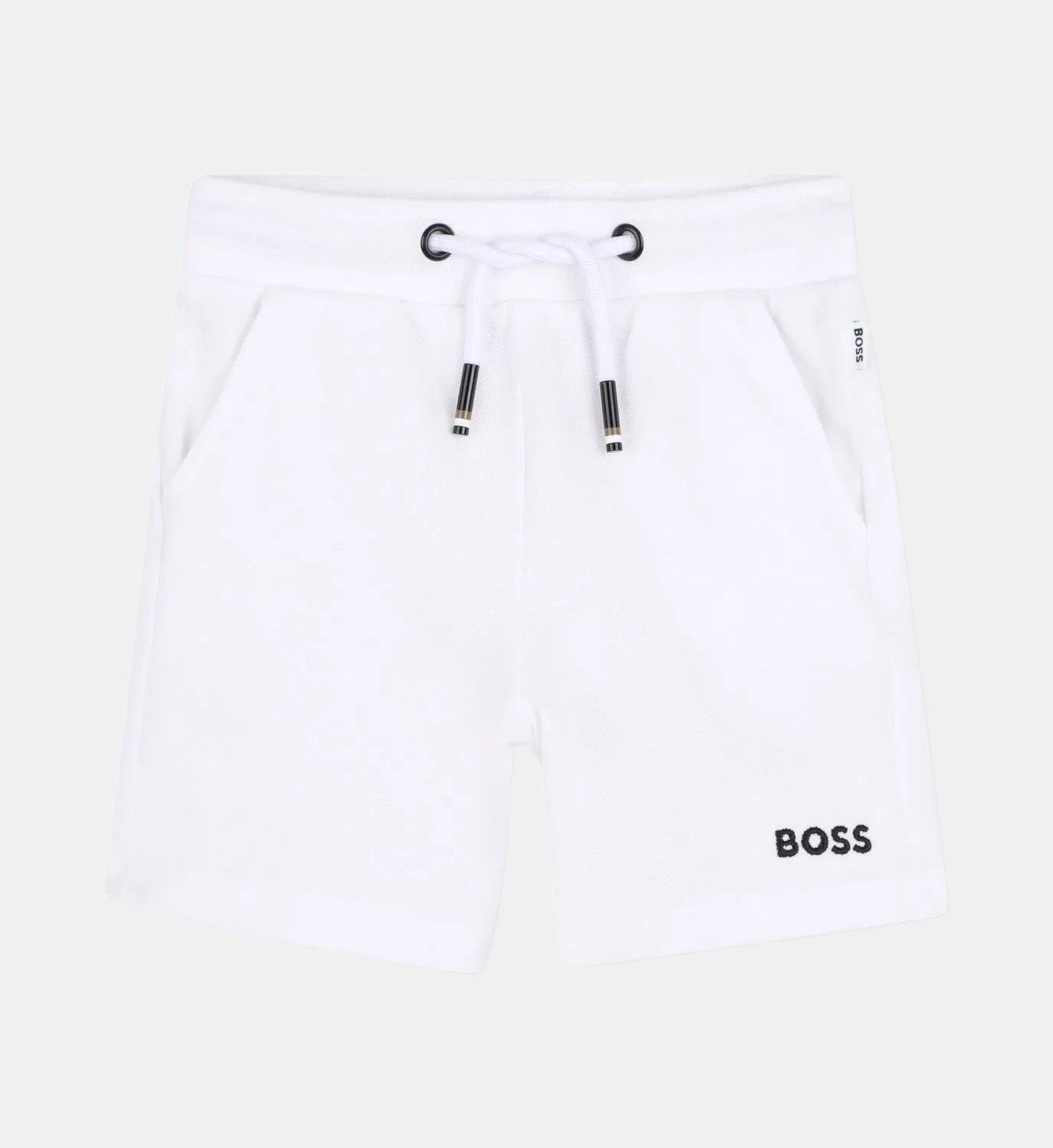 Комплект из поло и бермуд Boss Kidswear, бежевый — фото 4