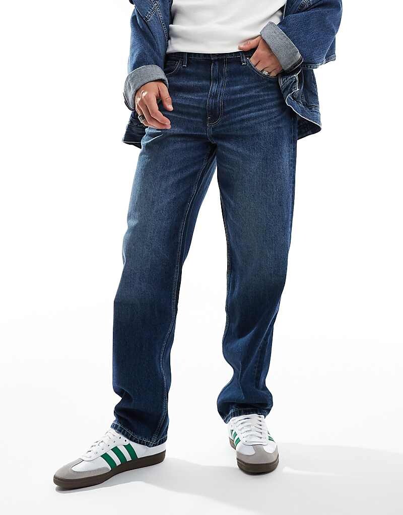 

ASOS DESIGN – Темно-синие джинсы прямого кроя