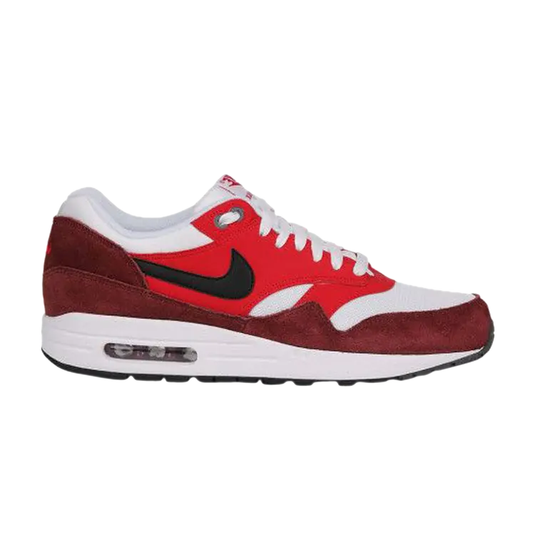 

Кроссовки Nike Air Max 1 Essential 'University Red Black', белый, Белый;серый, Кроссовки Nike Air Max 1 Essential 'University Red Black', белый