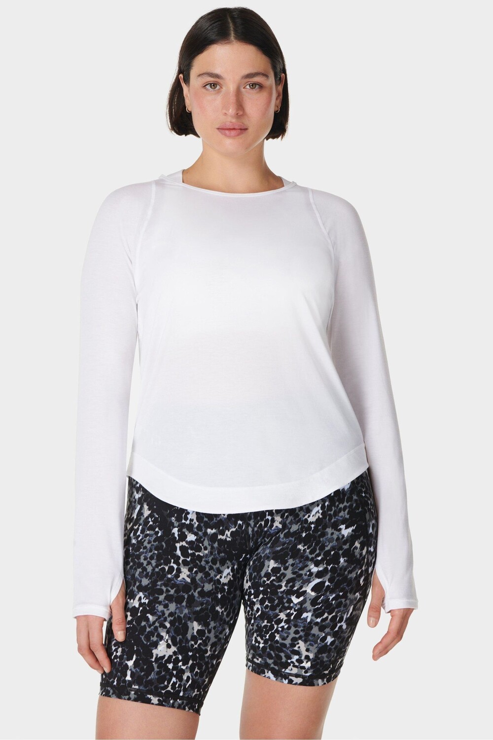 

Дышащий легкий топ с длинными рукавами Sweaty Betty, белый