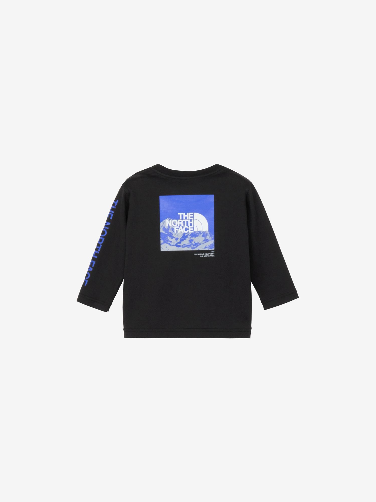 Футболка с длинным рукавом и графическим принтом (детская) The North Face, Black 2