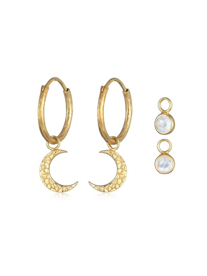 

Elli Серьги в форме полумесяца из серебра 925 пробы с золотым покрытием