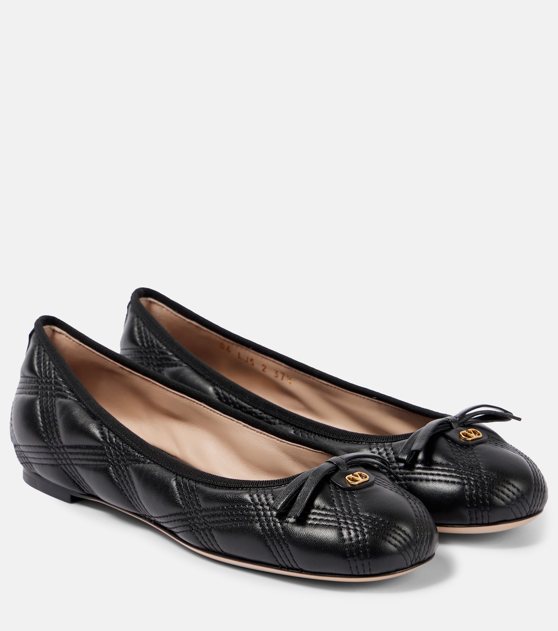 Кожаные балетки Quiltie Valentino Garavani, Nero