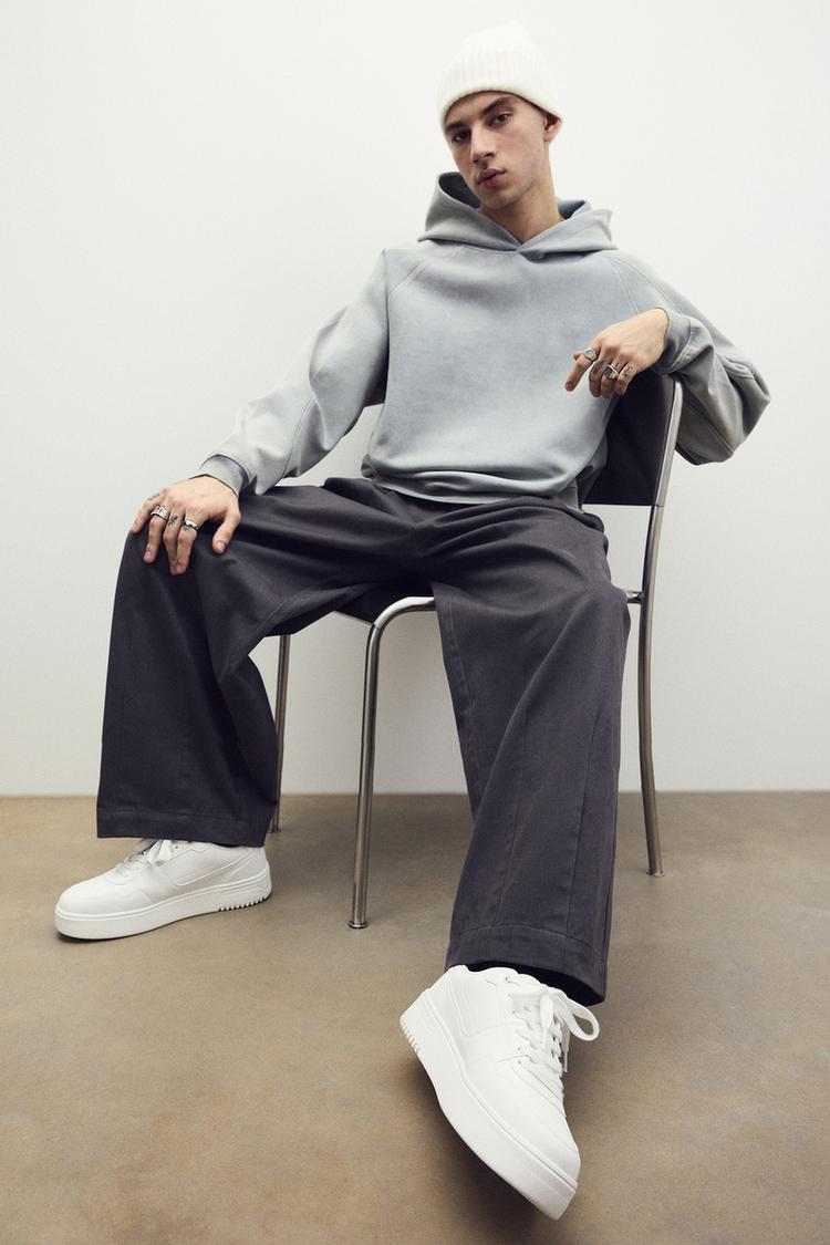 

Кроссовки на толстой подошве Pull And Bear, белый