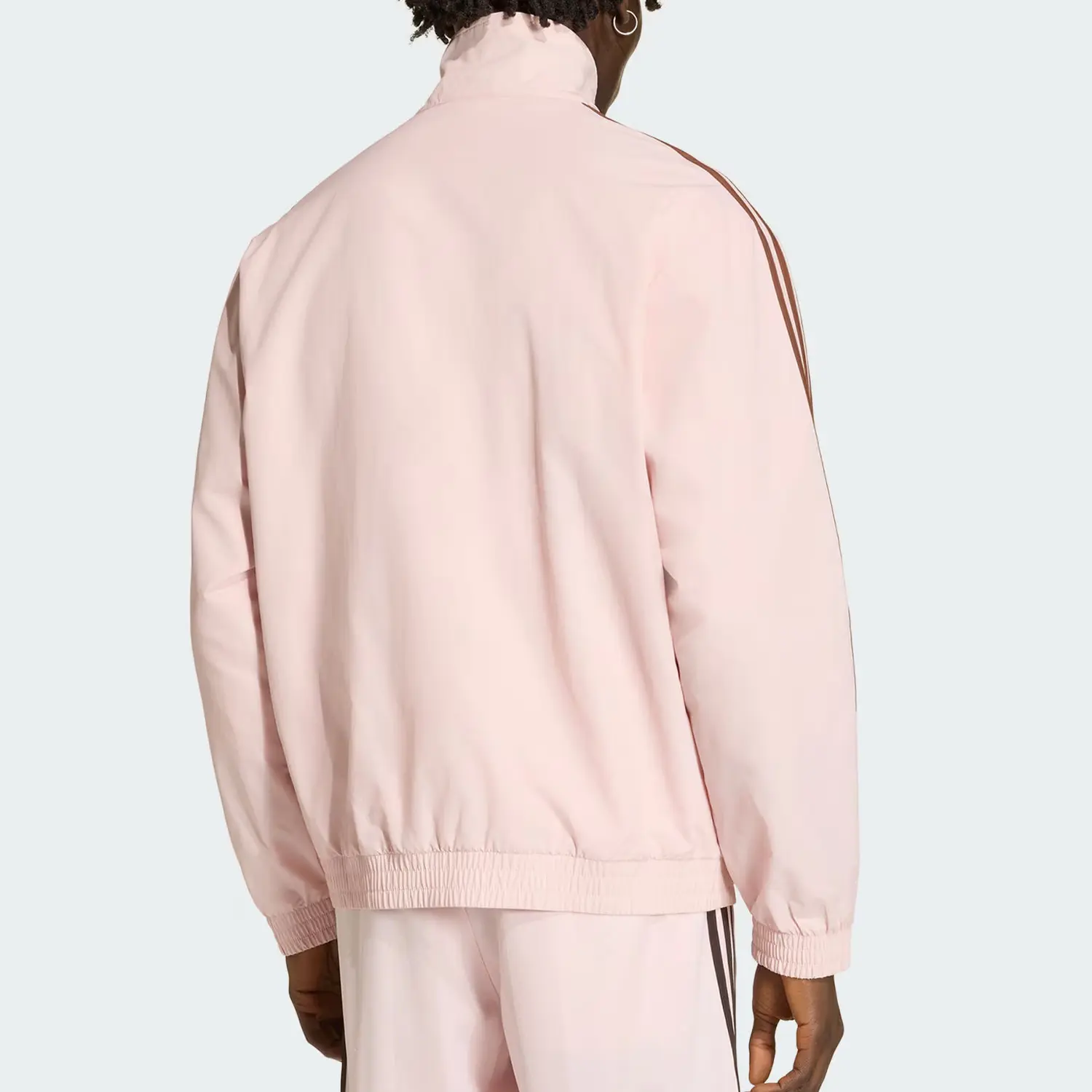 Куртка Adicolor Firebird Woven Track Top для мужчин Adidas Originals, светло-розовый/soft коричневый — фото 4
