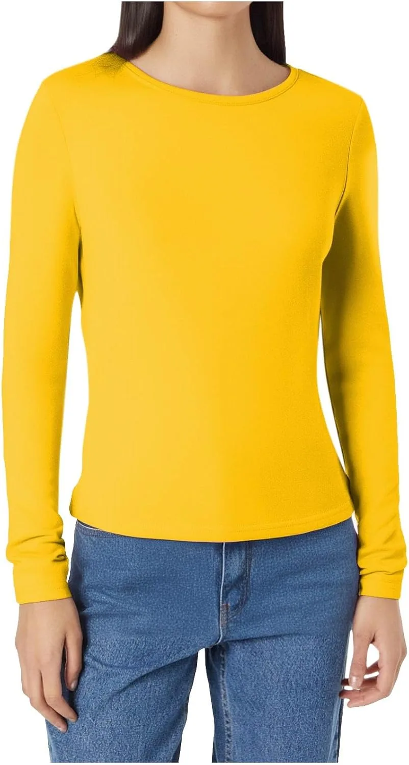 

Длинная футболка для женщин Petite Slim Fit Crew Neck bawilom