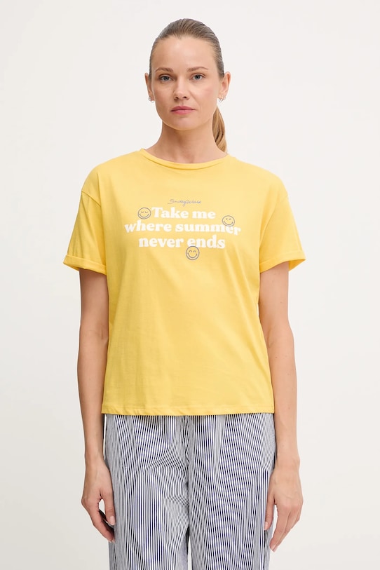 

Хлопковая пижамная футболка Women'Secret, желтый