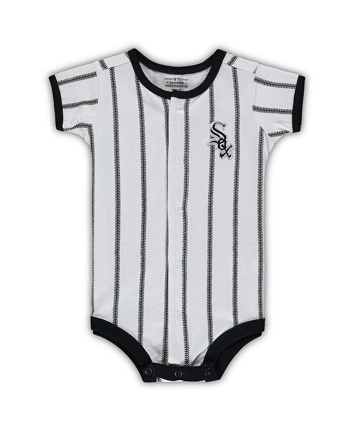 Белое, черное боди Chicago White Sox Power Hitter для новорожденныхс короткими рукавами Outerstuff, белый — фото 2