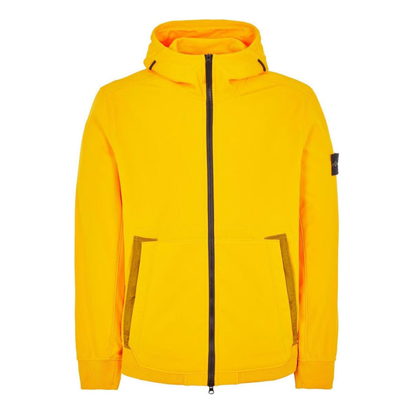 

Куртка logo patch hooded zip-up jacket 'yellow' Stone Island, желтый