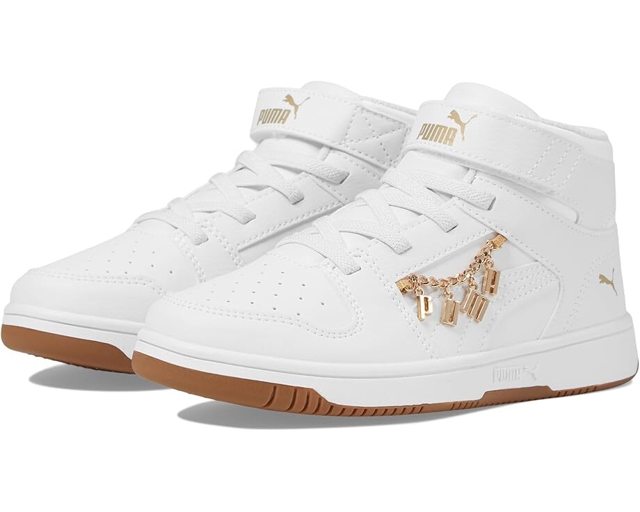 

Кроссовки PUMA Kids Rebound Layup, цвет Puma White/Puma White/Puma Gold