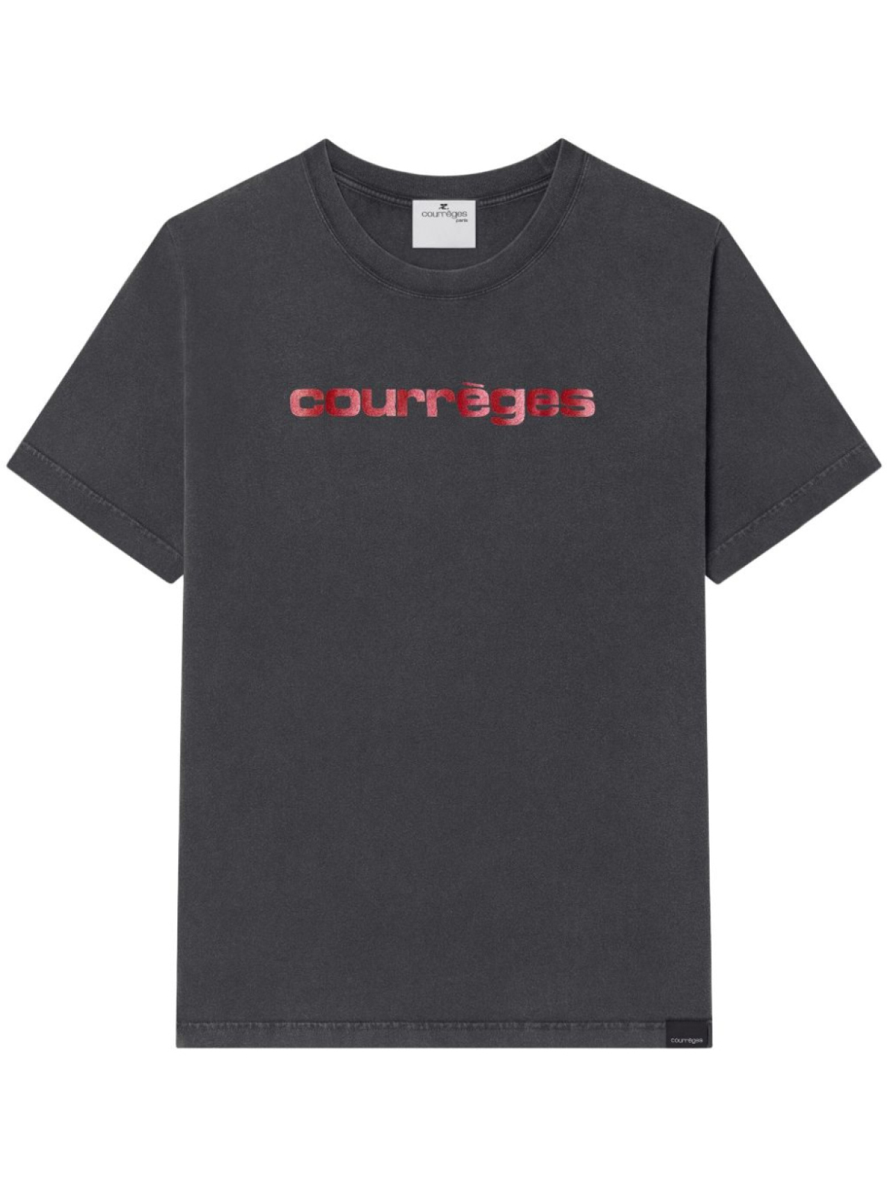 

Courrèges футболка с логотипом, серый