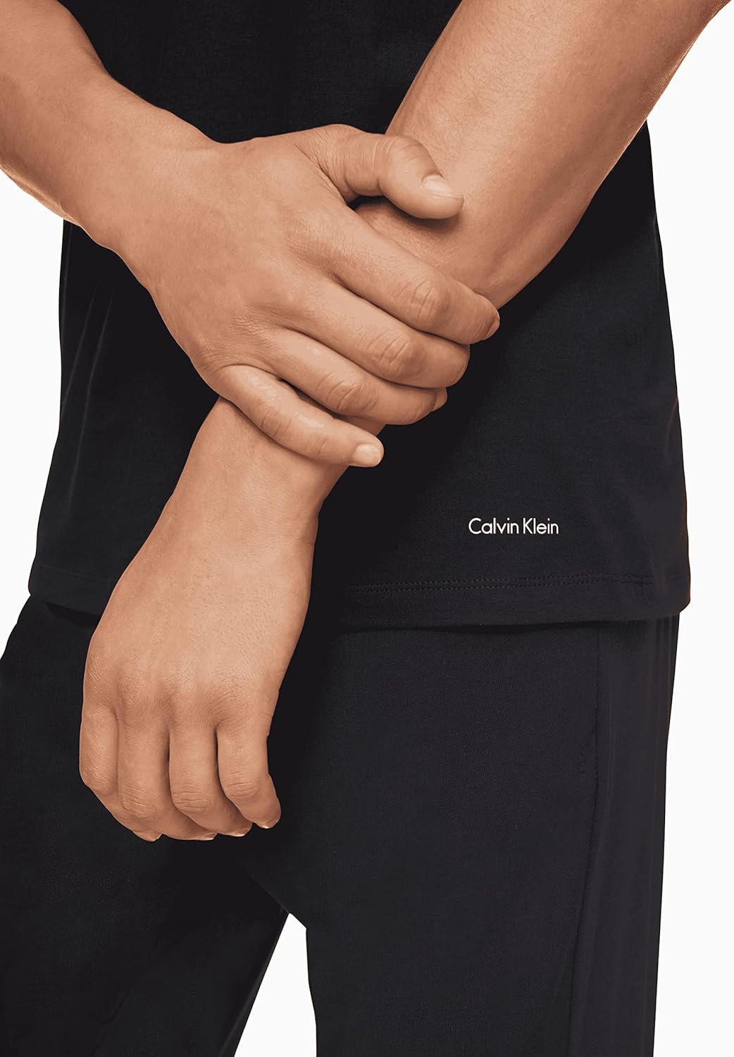 Комплект из 3 мужских классических хлопковых маек Calvin Klein, 3 Classic Black Crewneck — фото 3