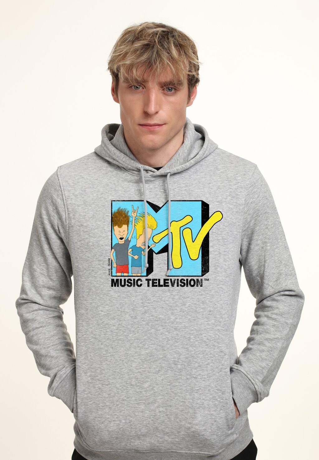 

Толстовка с капюшоном MTV HEADBANGERS Henry Tiger, цвет Mottled Light Grey