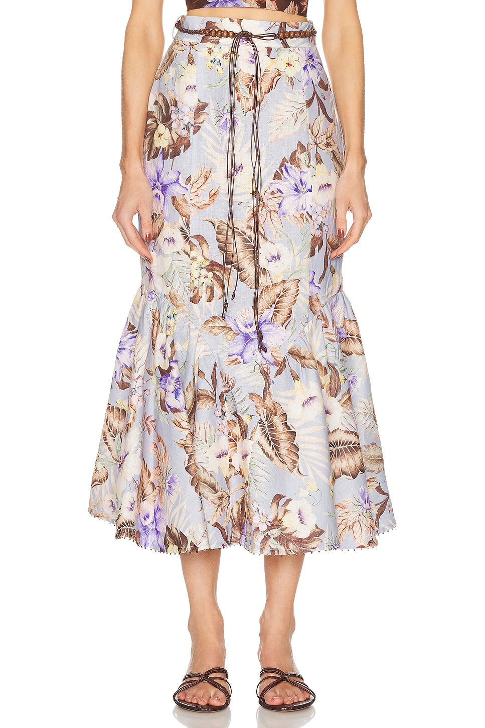 

Coco Fit And Flare Midi Юбка Zimmermann, Powder Blue Multi Floral