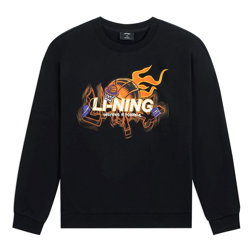 

Спортивная толстовка Li-Ning Hoops Comic Graphic Sweatshirt 'Black' AWDSF95-1, черный