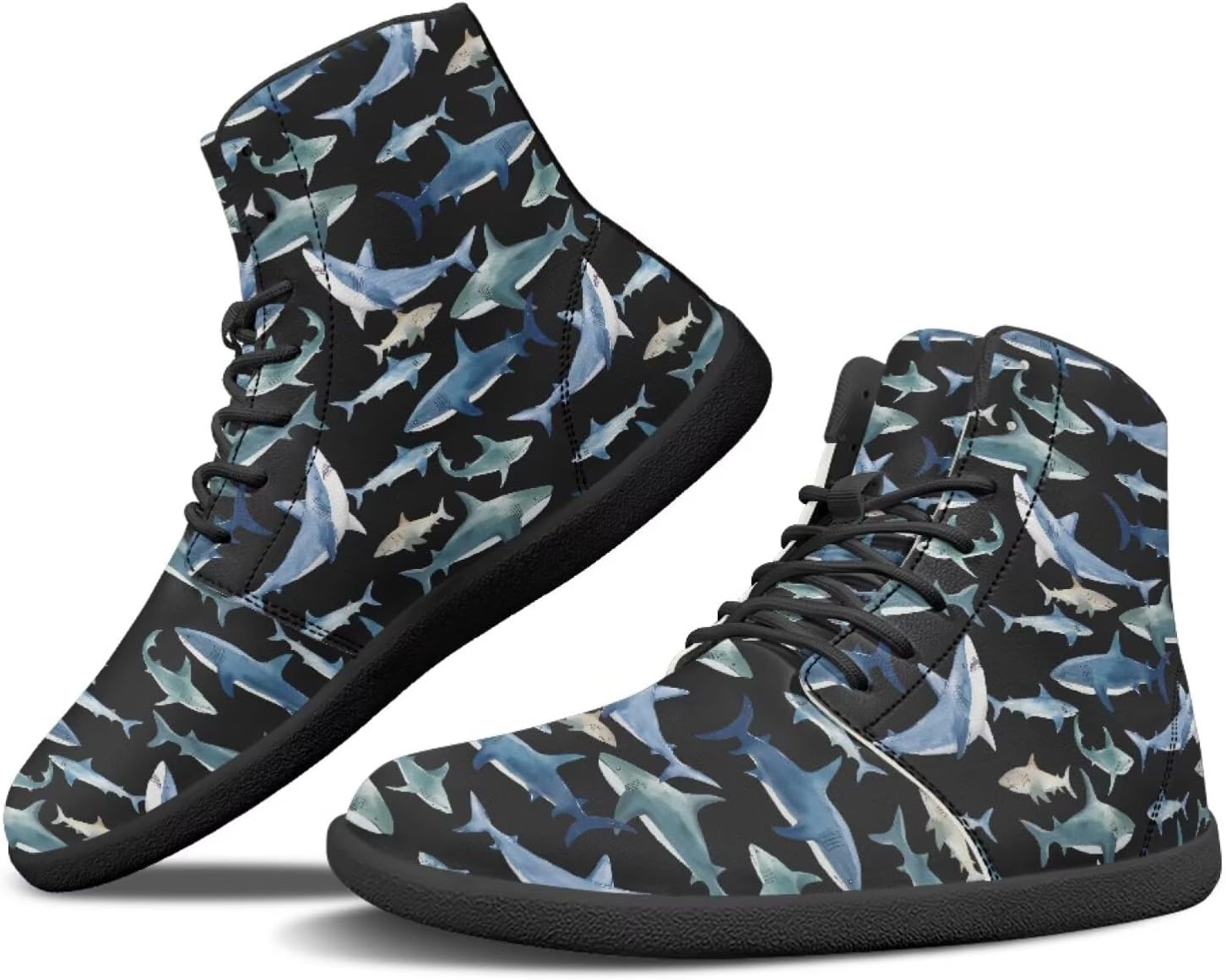 

Мужские Босоножки Binienty с Широким Носком, Женские Минималистичные Ботинки на Щиколотке из ПУ-Кожи для Пляжа, Путешествий и Отпуска на Гавайях, Sharks