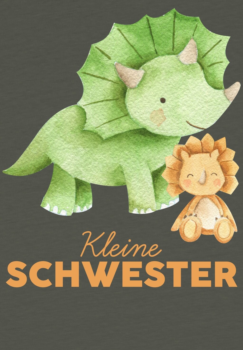 

Футболка с принтом DINOSAURIER 07 KLEINE SCHWESTER watapparel, хаки