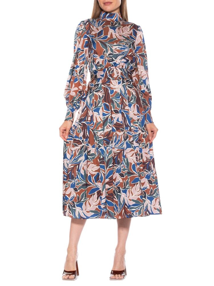 

Платье миди с поясом Safiya Alexia Admor, цвет Brown Floral