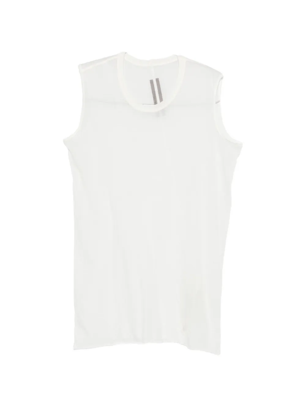 

Футболка с рубчатыми необработанными краями Rick Owens, белый