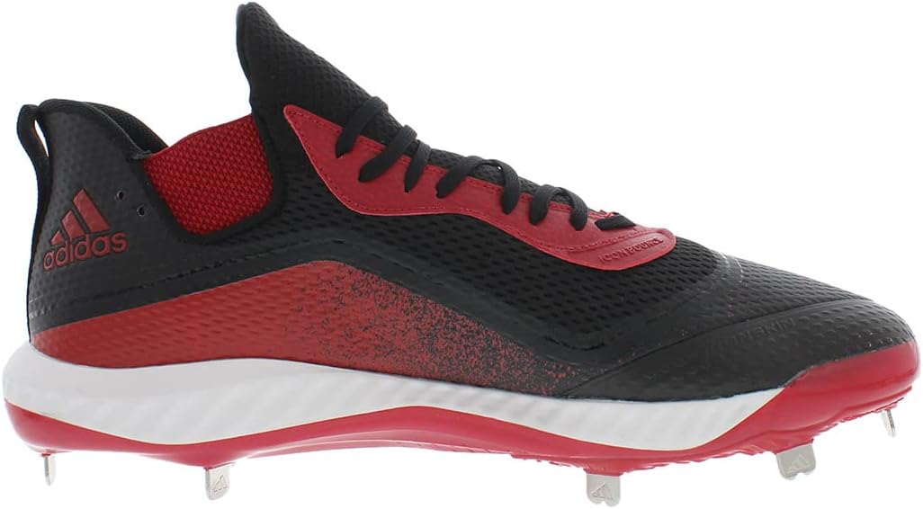 Мужские бейсбольные бутсы adidas Icon V Bounce, черный/красный — фото 3