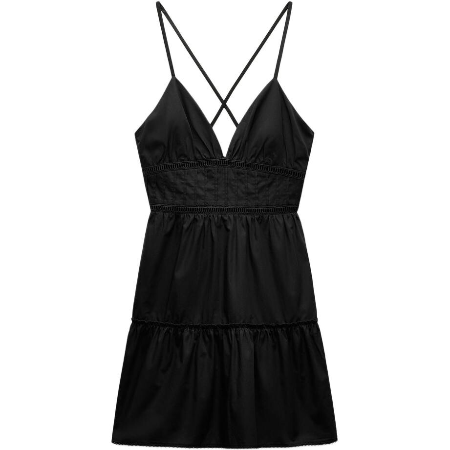 

Платье-комбинация женское черное Zara