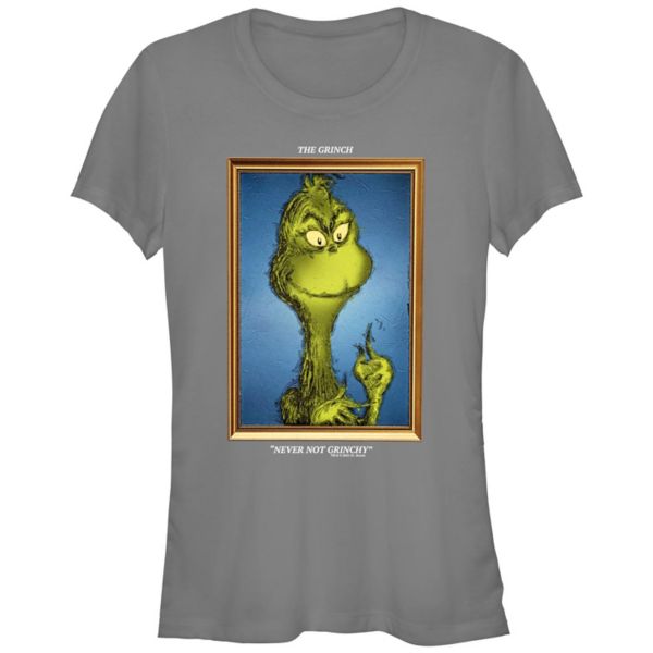 

Детская футболка с принтом Dr Seuss "Никогда не сдавайся" Grinch, серый