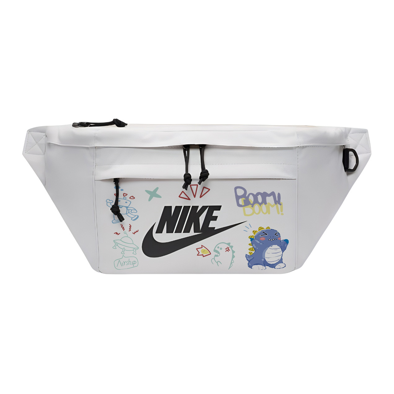 

Nike Одноплечевая набедренная сумка через плечо унисекс белая, Bubbles Dragon