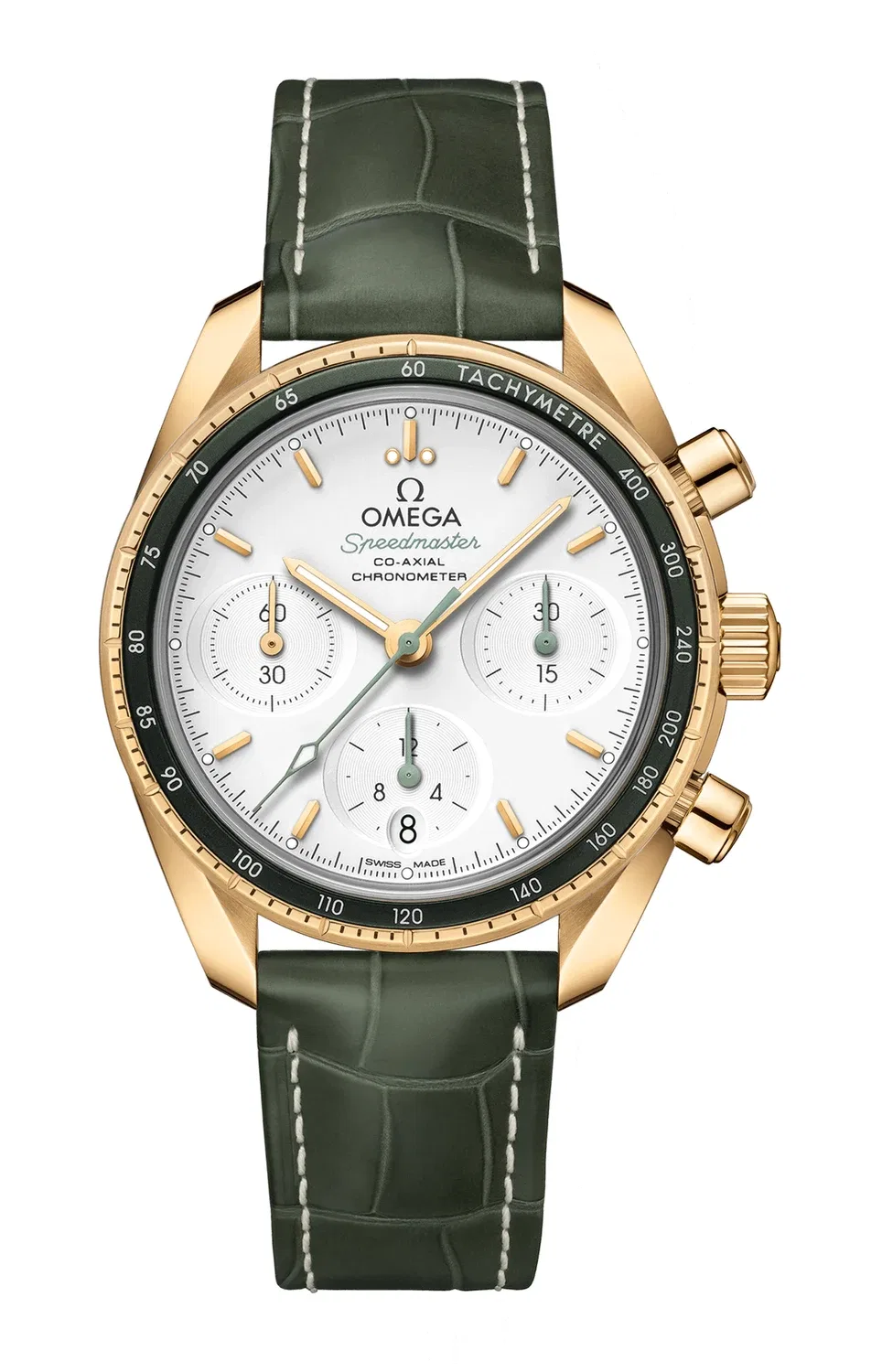 СПИДМАСТЕР 38 КО-АКСИАЛ ХРОНОГРАФ 38 ММ - 324.63.38.50.02.004 OMEGA, золотой