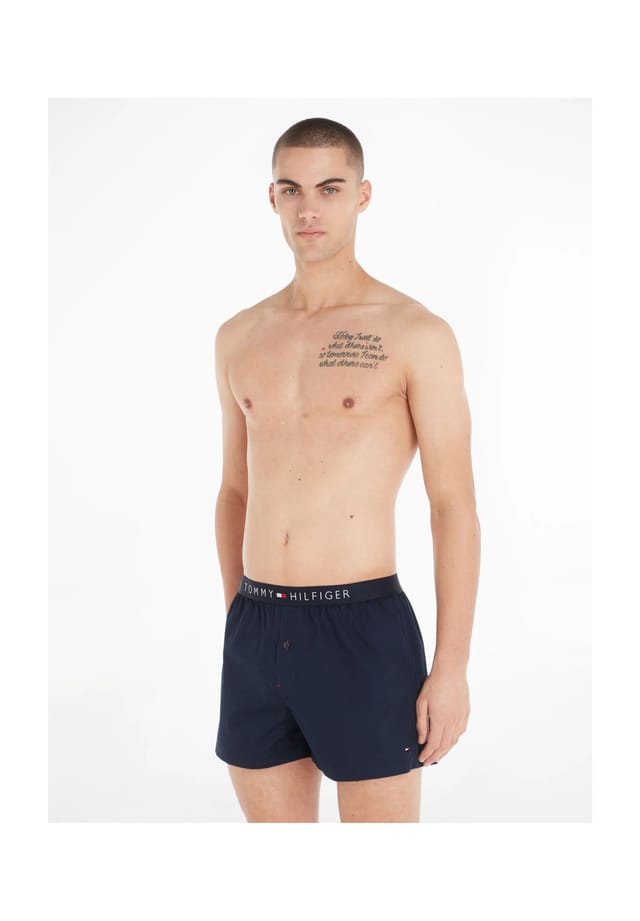 

Хлопковые шорты-боксеры с иконкой из хлопка Tommy Hilfiger, синий