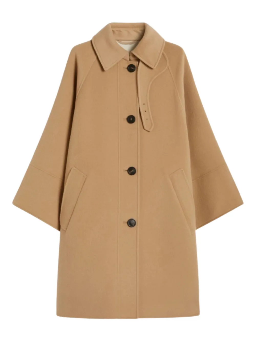 

Однобортное шерстяное пальто RUFO Weekend Max Mara, коричневый